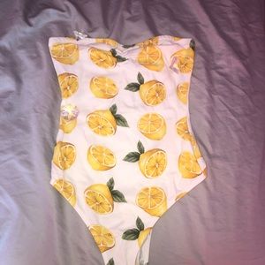Strapless Lemon Bodysuit 🍋